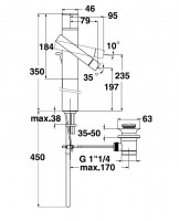 MONOMANDO LAVABO ALTO ALFIERE IDEAL STANDARD